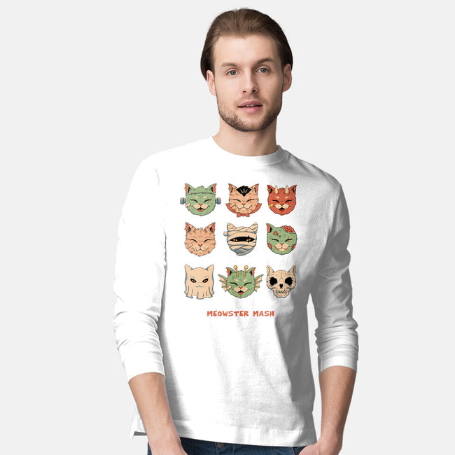 Meowster Mash-Mens-Long Sleeved-Tee-vp021