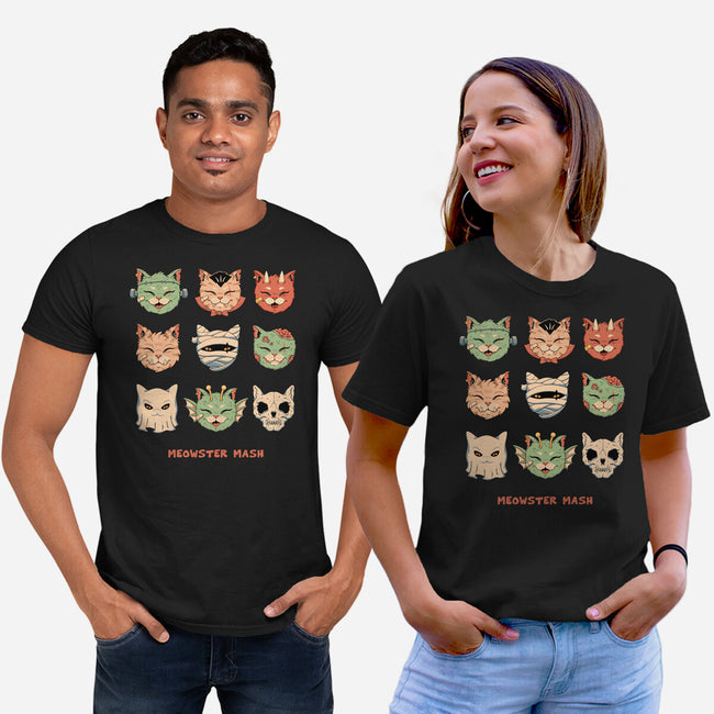 Meowster Mash-Unisex-Basic-Tee-vp021