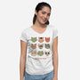 Meowster Mash-Womens-V-Neck-Tee-vp021