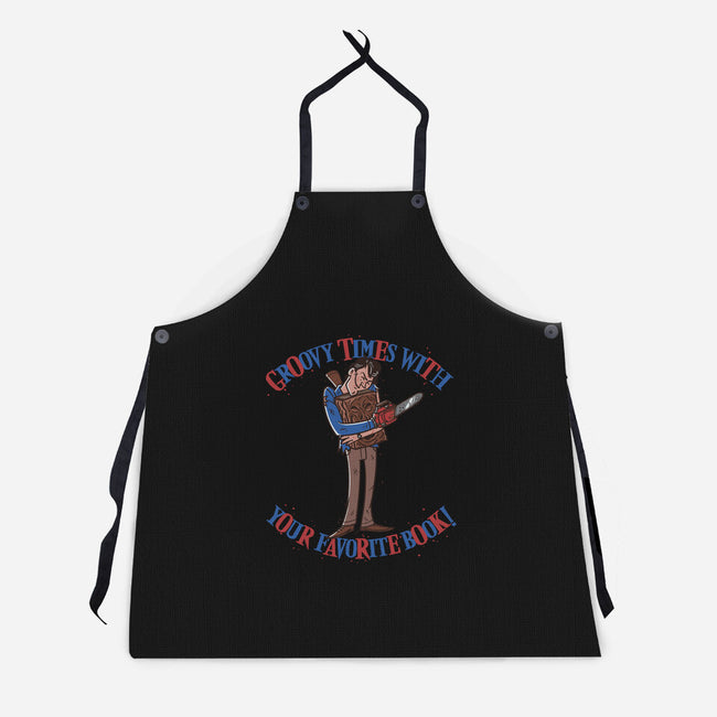 Groovy Book-Unisex-Kitchen-Apron-Getsousa!
