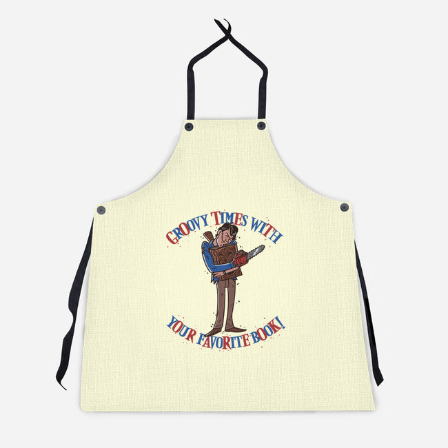 Groovy Book-Unisex-Kitchen-Apron-Getsousa!