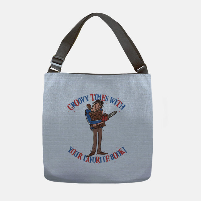 Groovy Book-None-Adjustable Tote-Bag-Getsousa!