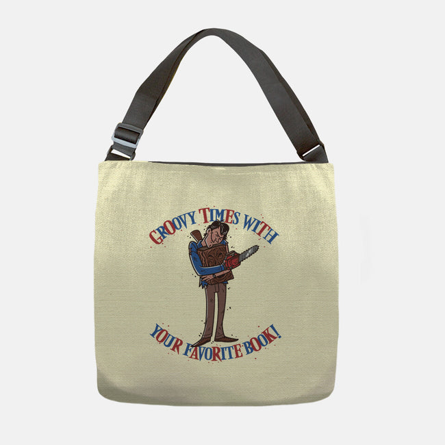 Groovy Book-None-Adjustable Tote-Bag-Getsousa!