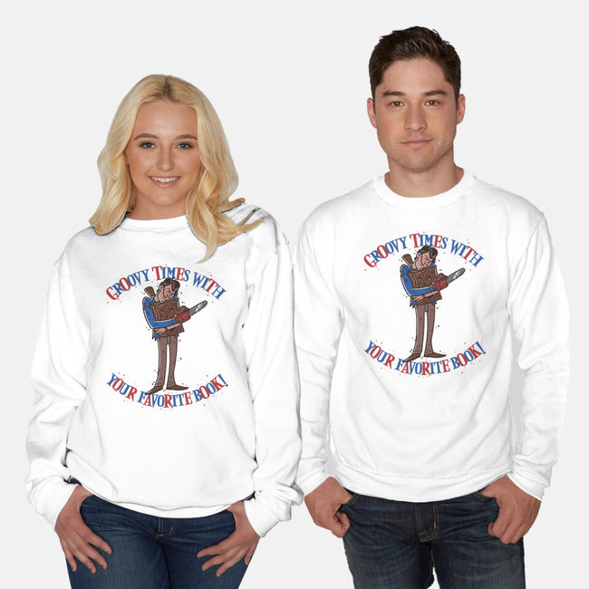 Groovy Book-Unisex-Crew Neck-Sweatshirt-Getsousa!
