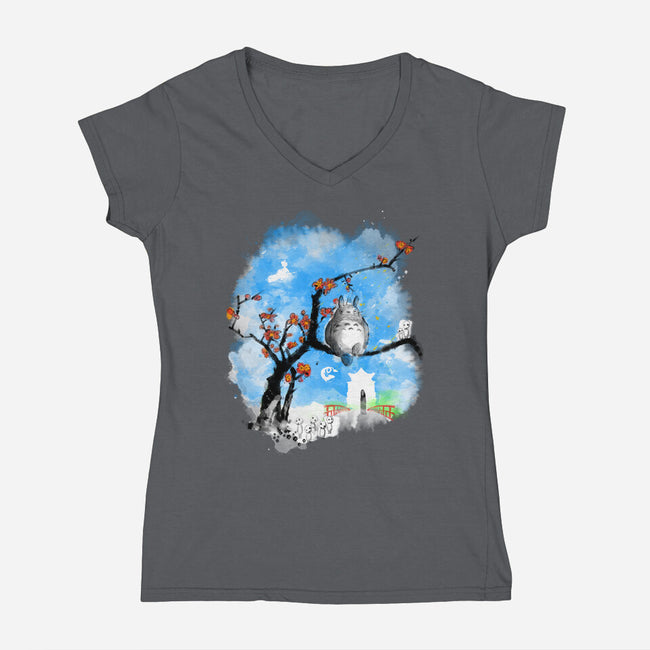 Japan Pop Overload-Womens-V-Neck-Tee-kharmazero
