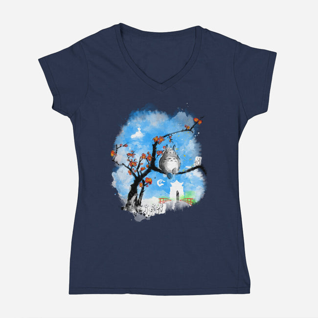 Japan Pop Overload-Womens-V-Neck-Tee-kharmazero