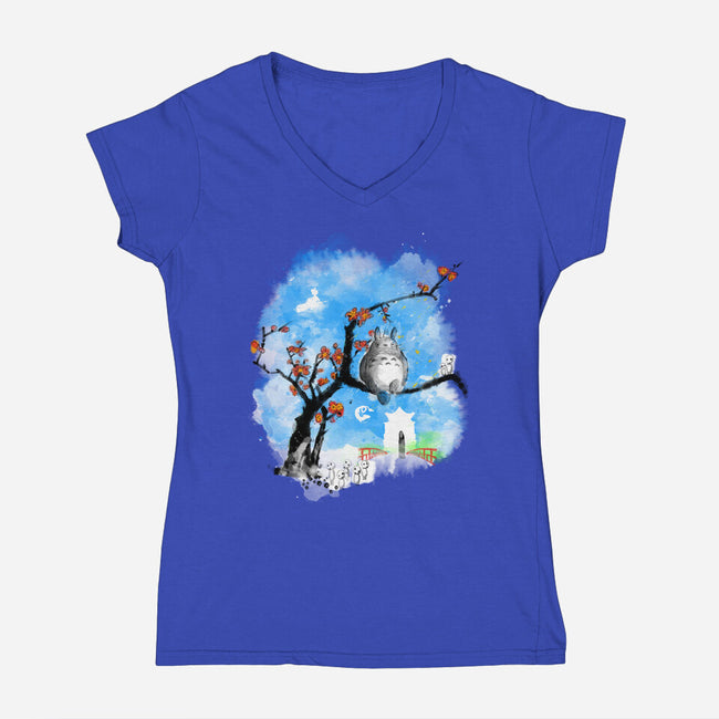 Japan Pop Overload-Womens-V-Neck-Tee-kharmazero