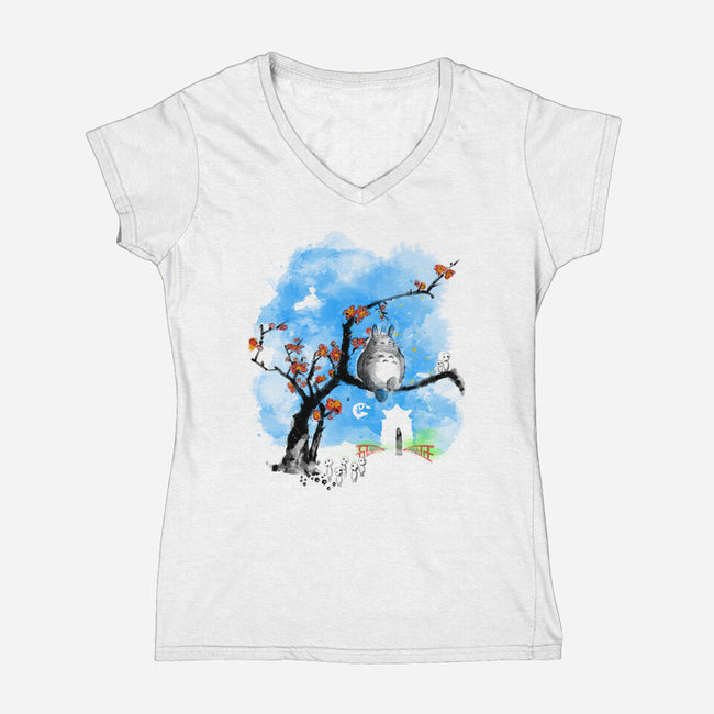 Japan Pop Overload-Womens-V-Neck-Tee-kharmazero