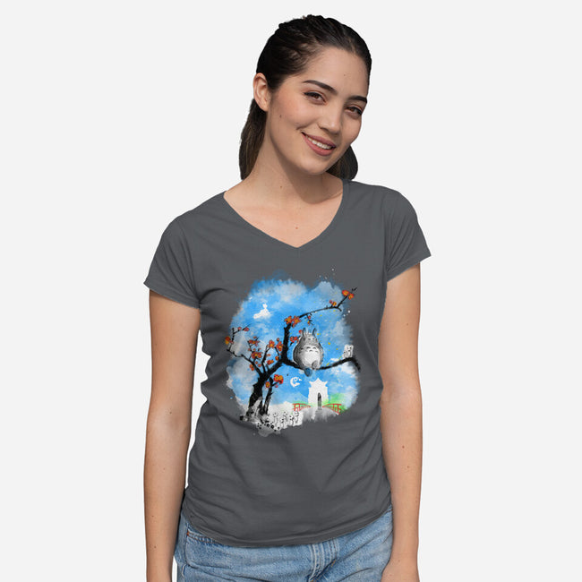 Japan Pop Overload-Womens-V-Neck-Tee-kharmazero
