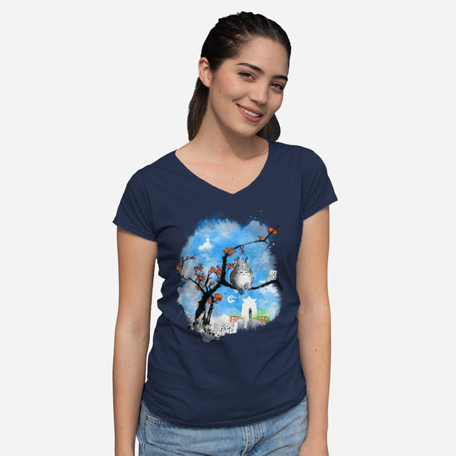 Japan Pop Overload-Womens-V-Neck-Tee-kharmazero