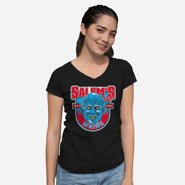 Salem's Lot-Womens-V-Neck-Tee-CarloJ1956