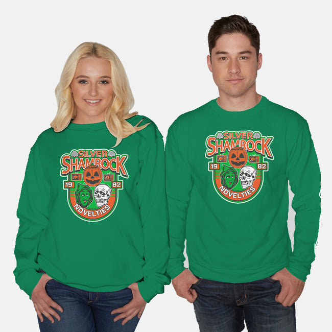 Silver Shamrock-Unisex-Crew Neck-Sweatshirt-CarloJ1956