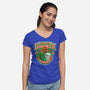 Silver Shamrock-Womens-V-Neck-Tee-CarloJ1956