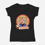 Meow-nicorn-Womens-V-Neck-Tee-vp021