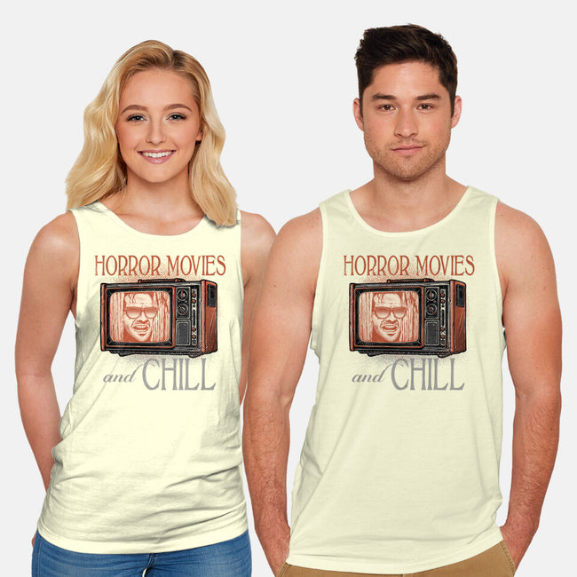 Horror Movies And Chill-Unisex-Basic-Tank-glitchygorilla