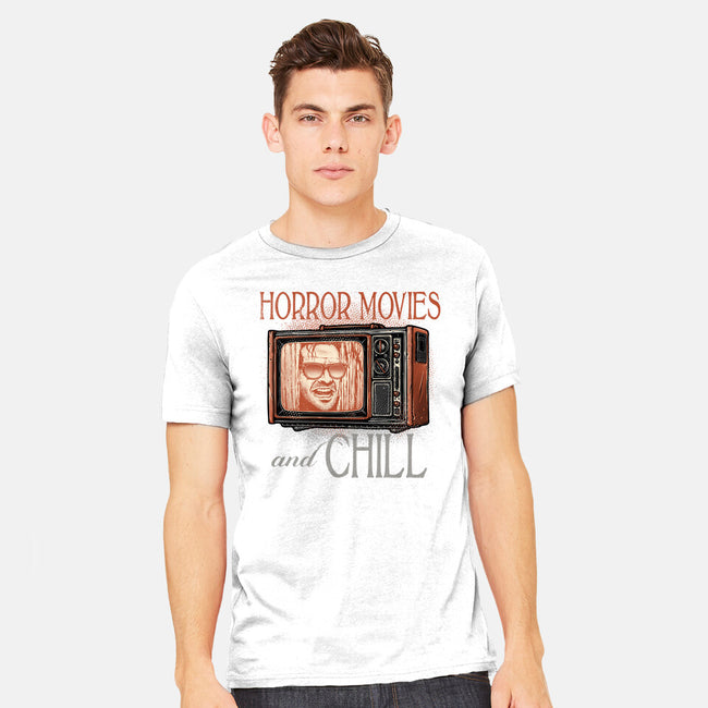 Horror Movies And Chill-Mens-Heavyweight-Tee-glitchygorilla
