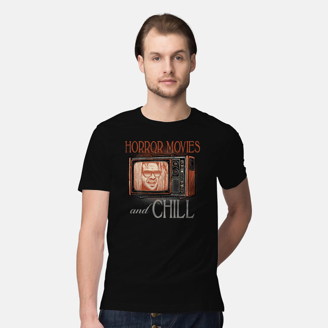 Horror Movies And Chill-Mens-Premium-Tee-glitchygorilla