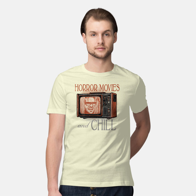 Horror Movies And Chill-Mens-Premium-Tee-glitchygorilla