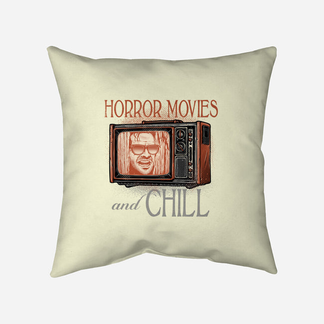 Horror Movies And Chill-None-Removable Cover w Insert-Throw Pillow-glitchygorilla