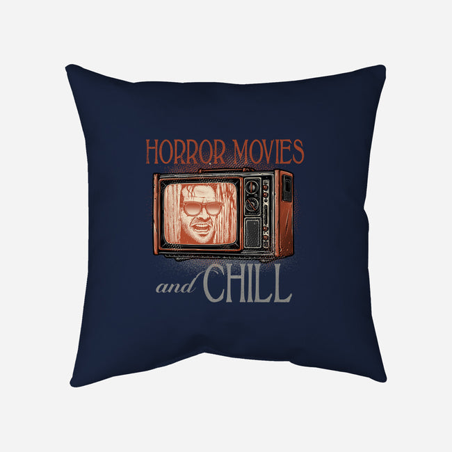 Horror Movies And Chill-None-Removable Cover w Insert-Throw Pillow-glitchygorilla