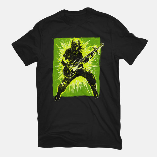 Legendary Guitar Hero-Womens-Fitted-Tee-kharmazero