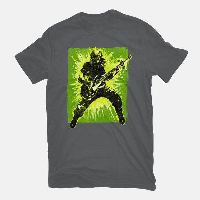 Legendary Guitar Hero-Womens-Fitted-Tee-kharmazero