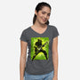 Legendary Guitar Hero-Womens-V-Neck-Tee-kharmazero