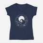 Halloween Moon-Womens-V-Neck-Tee-StudioM6