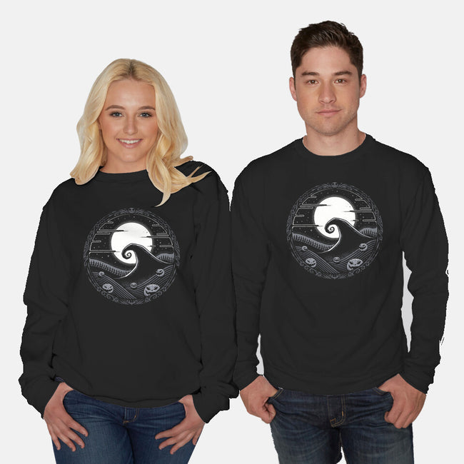 Halloween Moon-Unisex-Crew Neck-Sweatshirt-StudioM6