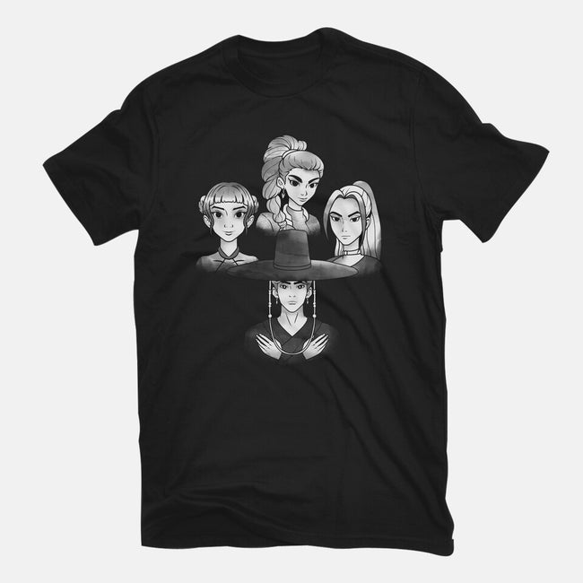 Demon And The Hunters-Womens-Fitted-Tee-dandingeroz