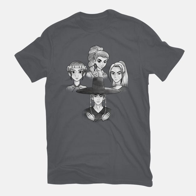 Demon And The Hunters-Womens-Fitted-Tee-dandingeroz