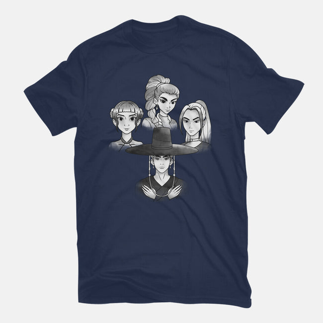 Demon And The Hunters-Womens-Fitted-Tee-dandingeroz
