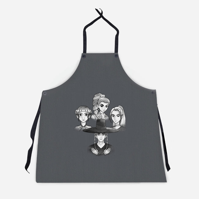 Demon And The Hunters-Unisex-Kitchen-Apron-dandingeroz