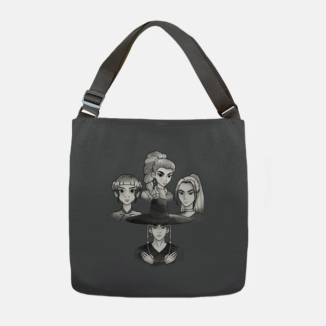 Demon And The Hunters-None-Adjustable Tote-Bag-dandingeroz