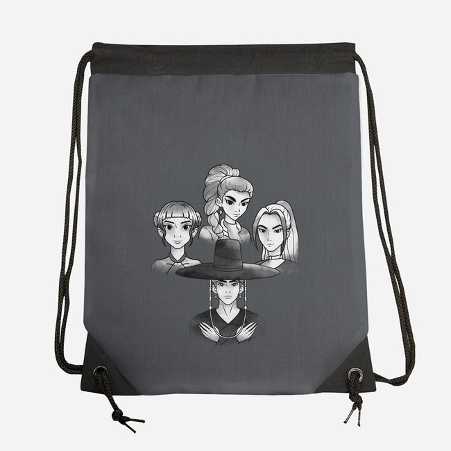 Demon And The Hunters-None-Drawstring-Bag-dandingeroz