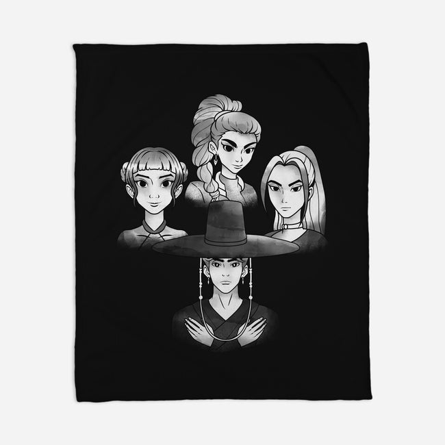 Demon And The Hunters-None-Fleece-Blanket-dandingeroz