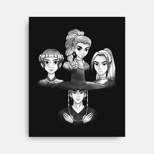 Demon And The Hunters-None-Stretched-Canvas-dandingeroz