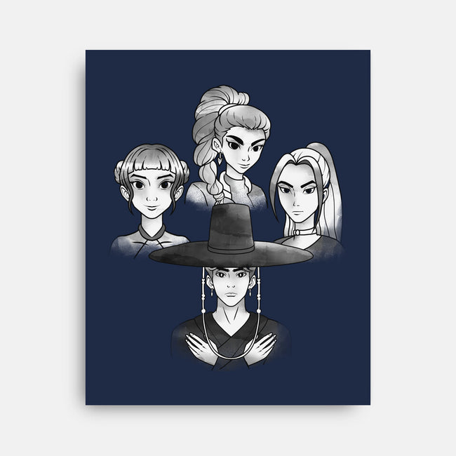 Demon And The Hunters-None-Stretched-Canvas-dandingeroz