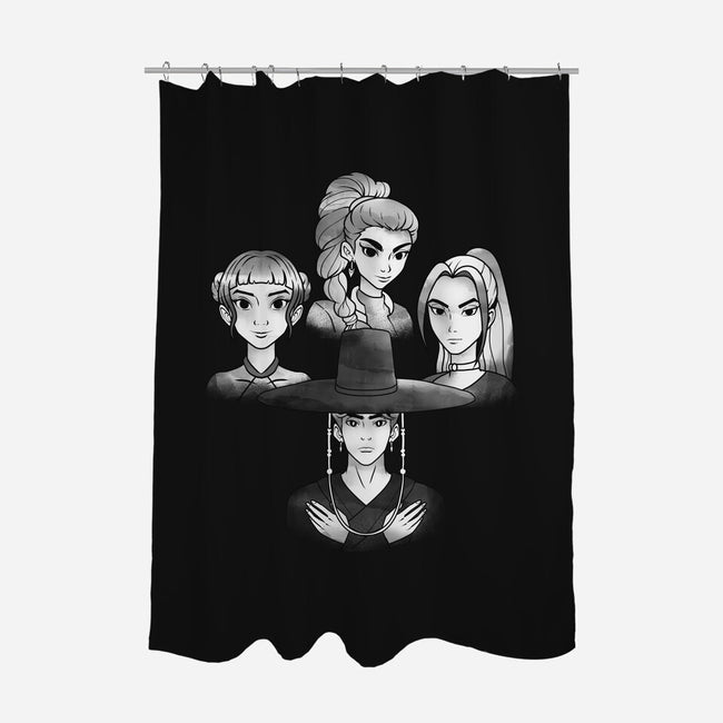 Demon And The Hunters-None-Polyester-Shower Curtain-dandingeroz