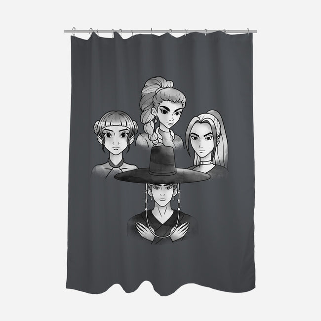 Demon And The Hunters-None-Polyester-Shower Curtain-dandingeroz