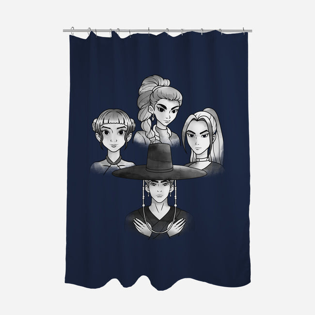 Demon And The Hunters-None-Polyester-Shower Curtain-dandingeroz