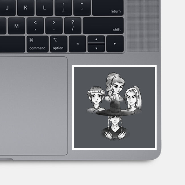 Demon And The Hunters-None-Glossy-Sticker-dandingeroz