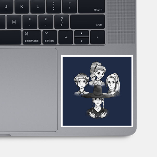 Demon And The Hunters-None-Glossy-Sticker-dandingeroz