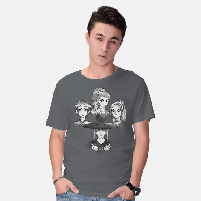 Demon And The Hunters-Mens-Basic-Tee-dandingeroz