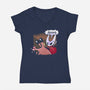 Nuu Slap-Womens-V-Neck-Tee-demonigote