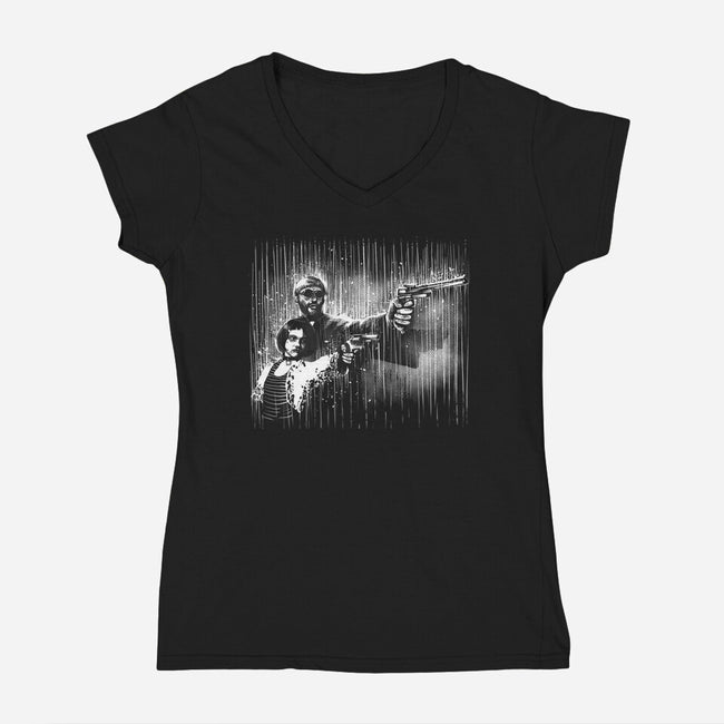 Professional Under The Rain-Womens-V-Neck-Tee-zascanauta