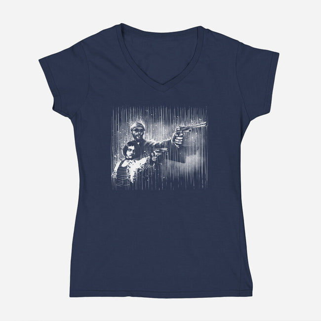 Professional Under The Rain-Womens-V-Neck-Tee-zascanauta