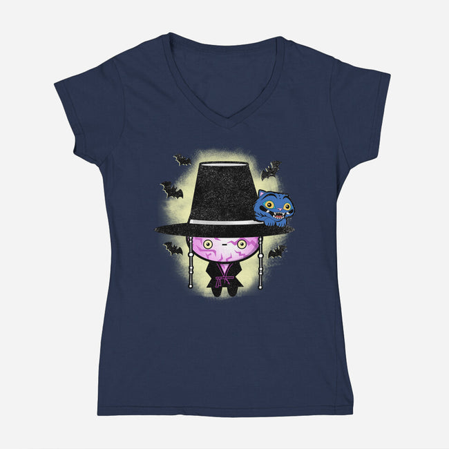 Leader Of The Saja Boys-Womens-V-Neck-Tee-palmstreet