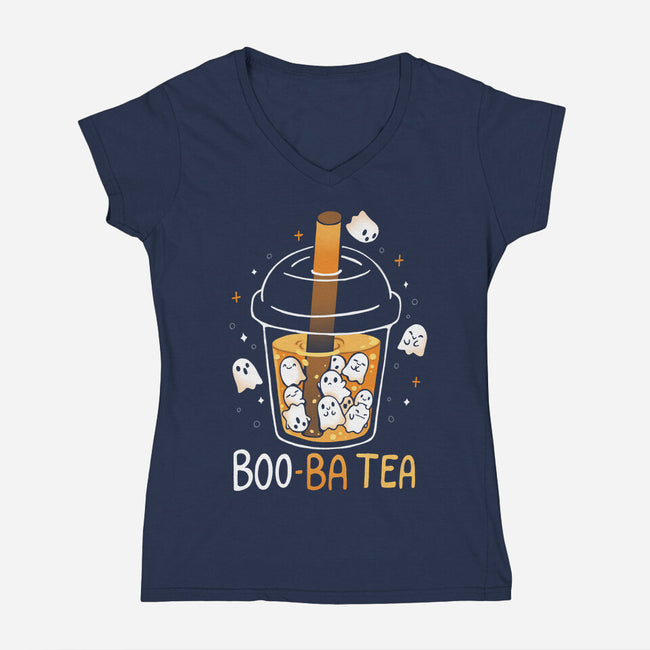 Boo-Ba Tea-Womens-V-Neck-Tee-Vallina84