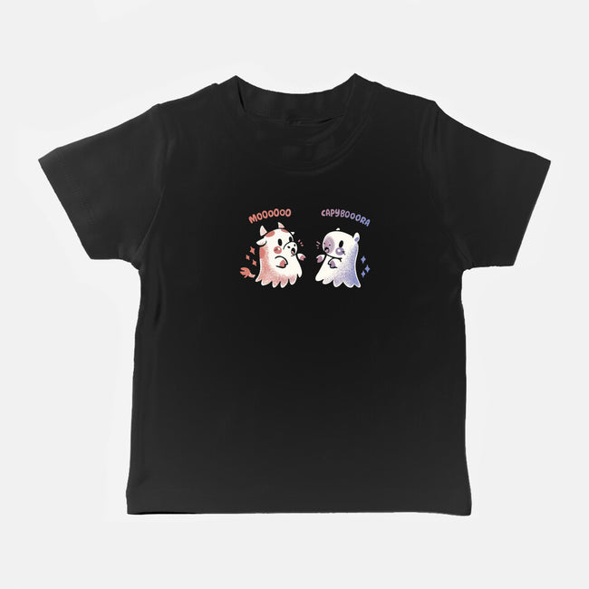 Spooky Capy And Cow-Baby-Basic-Tee-TechraNova